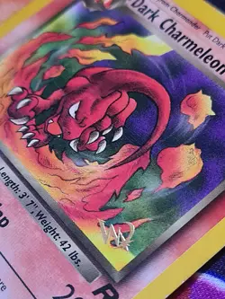 🔥 Dark Charmeleon 32/82 Gold W Stamp Kraft Promo Team Rocket WOTC MP Pokemon 🔥 - Image 1