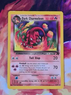 🔥 Dark Charmeleon 32/82 Gold W Stamp Kraft Promo Team Rocket WOTC MP Pokemon 🔥 - Image 2