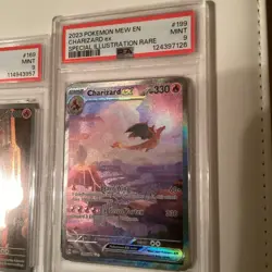 CHARIZARD EX #199 CHARMANDER #168 CHARMELEON #169 POKEMON S&V 151 2023 PSA 9 SET - Image 5