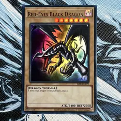 Yugioh Red-Eyes Black Dragon LOB-EN070 Ultra Rare 25th Anniversary NM - Image 2