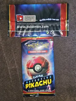 Detective Pikachu Pokemon TCG 4 Card Sealed Booster Pack With Bonus - Image 3