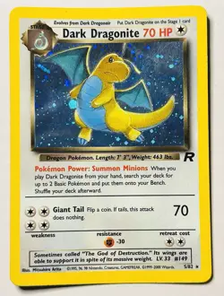 Dark Dragonite 5/82 *LP* Holo Team Rocket WOTC TCG Pokemon Card SEE DESCRIPTION - Image 1