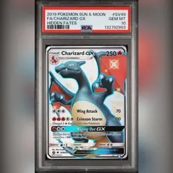PSA 10 Charizard GX SV49/SV94 Sun & Moon Hidden Fates 2019 Pokemon Card - Image 1