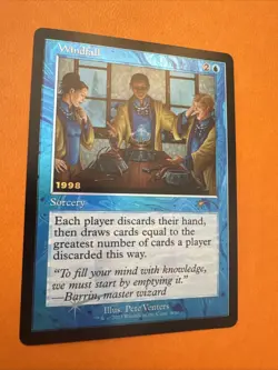 MTG - Windfall - FOIL - 30th Anniversary (1998) Promo (Urza) - NM/MT - New! - Image 1