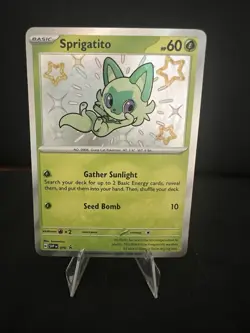 POKEMON ~ SHINY SPRIGATITO ~ SVP 076~ SCARLET & VIOLEY PROMO ~ FOIL ~ RARE NM - Image 1