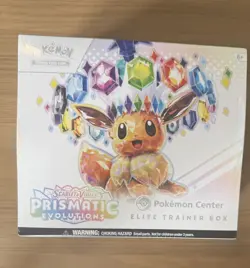 Prismatic Evolutions Pokemon Center ETB Sealed Mint With Acrylic Case - Image 2