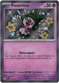 Pokemon Pantimimi Shiny Full Art Paldeas Schicksale PAF 157/091 NM Deutsch - Image 1