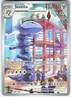 Pokemon Steelix 208/182 Illustration Rare Paradox Rift Pokemon Near Mint - Image 1