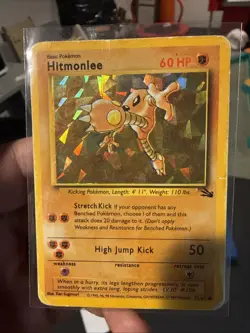 Hitmonlee - Rare HOLO - Pokemon Fossil WOTC - holo -replica - Image 1