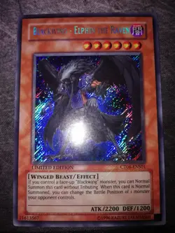 Yu-Gi-Oh! Blackwing - Elphin the Raven CT06-ENS01 Limited Secret Rare Near Mint+ - Image 1