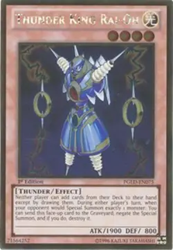 Thunder King Rai-Oh-Gold Rare - 1st Edition - PGLD-EN075 - Premium Gold - LP - Image 1