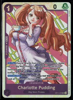 Charlotte Pudding OP11-070 A Fist of Divine Speed Super Rare One Piece - Image 1