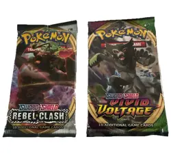 Pokemon TCG: Sword and Shield Base Set Booster Pack 10 Cards Factory Sealed X 2 820650806810 - Image 1