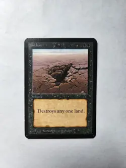 Sinkhole Alpha Edition 1993 Regular (LIGHTLY PLAYED) - Official Alpha Card - Image 1