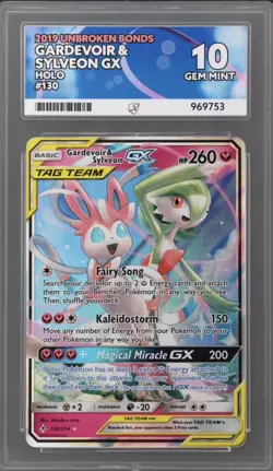 Pokemon Card Gardevoir & Sylveon GX 130/214 Unbroken Bonds ACE 10 - Image 1