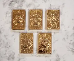 Pokemon Vintage Burger King / Nintendo 1999 23k Gold-plated Cards Lot of 5 - Image 1