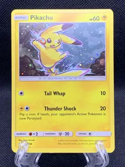 Pokemon Pikachu Holo SM98 Black Star Promo 2017 Card Near Mint - Image 1