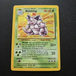 Pokemon Card - Nidoking Base Set 11/102 Holo Unlimited Holo Rare WOTC - NM - Image 1