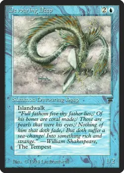 MP Devouring Deep, MTG, Legends, Magic the Gathering, 50 *B - Image 1