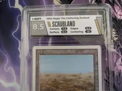 Magic: The Gathering HGA 8.5 Scrubland 1994 Revised Edition 10 Centering! - Image 2