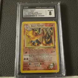 Blaine's Charizard HOLO Vintage Pokemon Gym Challenge -#2/132 CGC 8 NM - MINT - Image 1