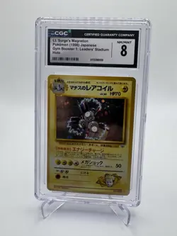 Pokemon Lt Surge's Magneton Holo #082 from Japanese Gym 1 in a CGC 8 NM/Mint - Image 1