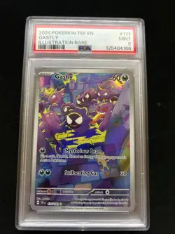 2024 POKEMON TEF EN GASTLY ILLUSTRATION RARE #177 MINT 9 - Image 1