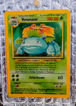VENUSAUR 15/102 HOLO HOLO RARE BASE SET UNLIMITED POKEMON MP 🔥🔥 - Image 1
