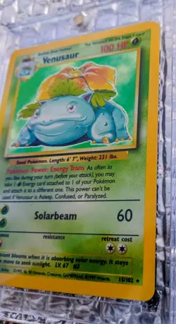 VENUSAUR 15/102 HOLO HOLO RARE BASE SET UNLIMITED POKEMON MP 🔥🔥 - Image 4