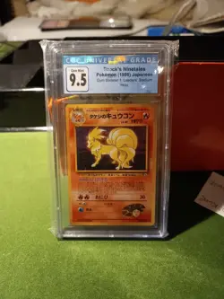 1998 P.M Pokemon Japanese Gym Brock's Ninetales Holo CGC 9.5 - Near Mint Graded - Image 2