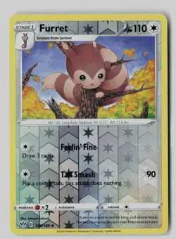 Furret 136/189 Uncommon Darkness Ablaze Pokemon Reverse Holo NM - Image 1