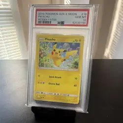 Pikachu 19/68 Hidden Fates 2019 English Regular Pokemon TCG PSA 10 - Image 1