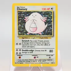 Pokemon TCG - Chansey 3/102 Base Set Holo Rare WOTC - EXC/NM - Image 2