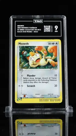 MEOWTH BLK STAR PROMO HOLO E-READER #013 - 2003 POKEMON EX SERIES COLL TIN TAG 9 - Image 1