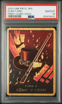 One Piece Japanese Don!! Gold (Sabo) PRB01 The Best Alternate Art PSA 10 - Image 1
