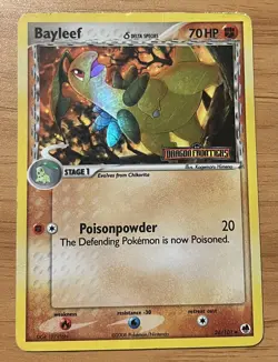 Bayleef Delta Species Dragon Frontiers Stamped Holo 26/101 HP/DMG +1 Bonus Card - Image 1