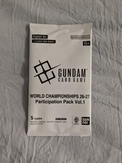 Gundam Card Game WORLD CHAMPIONSHIPS 26-27 Participation Pack Vol. 1 SEALED - Image 1