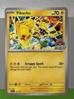Pokemon Pikachu TCG Promo Card SVP225 2025 World Championships - Image 1
