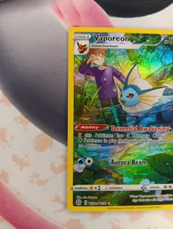 Vaporeon TG02/TG30 Swsh09 Trainer Gallery Holo Card Brilliant Stars Full Art - Image 2