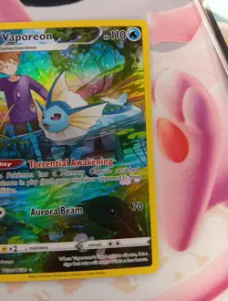 Vaporeon TG02/TG30 Swsh09 Trainer Gallery Holo Card Brilliant Stars Full Art - Image 3