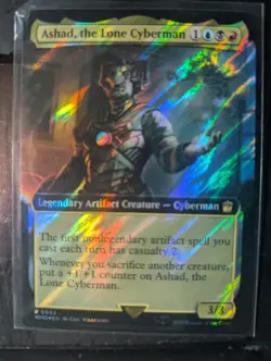 Ashad, the Lone Cyberman - Borderless Surge Foil 3 WH MTG SealedinSleeve - Image 1