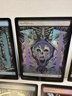 FOIL 🔥Phyrexian Text Lands Set Of 5 Phyrexia All Will Be One MTG Full art - Image 3