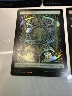 FOIL 🔥Phyrexian Text Lands Set Of 5 Phyrexia All Will Be One MTG Full art - Image 5