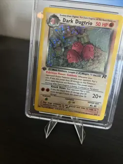 CGC 8.5 NMINT Dark Dugtrio Team Rocket 1st Edition 6/82 Holo SWIRL Pokemon Card - Image 3