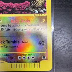 Golem - EX: Expedition (49/165) e-Reader Reverse Holo Rare Pokemon Card Lp - Image 4