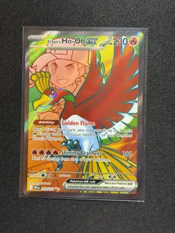 Pokemon TCG Ethan's Ho-oh Ex 209/182 Destined Rivals Ultra Rare Full Art Holo NM - Image 1
