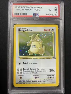 Pokemon PSA 8 Near Mint Kangaskhan Holo 5/64 Jungle - Image 1