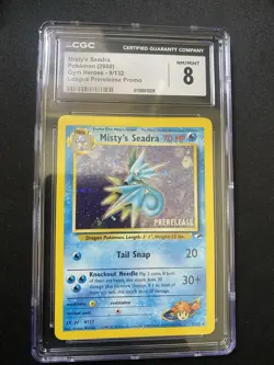 CGC 8 Pokemon Misty’s Seadra Holo 2000 LEAGUE PRERELEASE PROMO 9/132 - Image 1