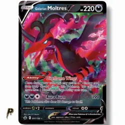 2021 Pokemon Chilling Reign Galarian Moltres V 097/198 Ultra Rare Holo NM - Image 1