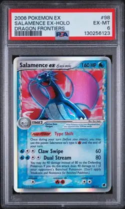 2006 POKEMON EX DRAGON FRONTIERS #98 SALAMENCE EX-HOLO - Image 1
